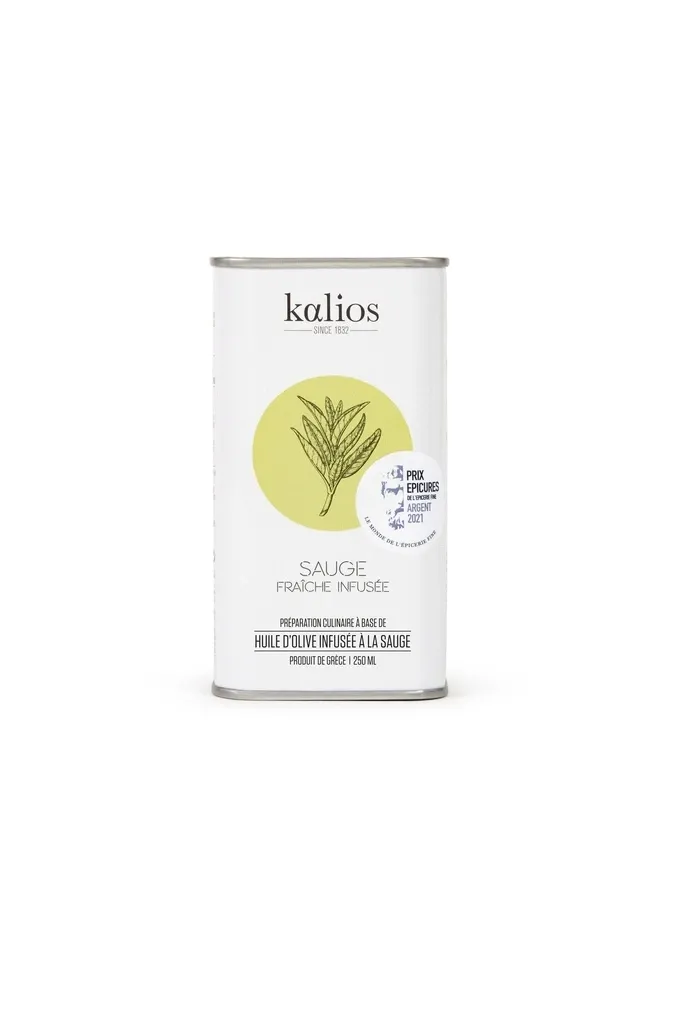 Huile d'olive Kalios sauge infusée fraîche