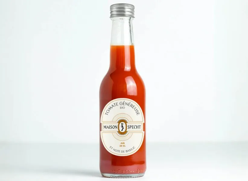 Jus Tomate Généreuse et note de Basilic bio