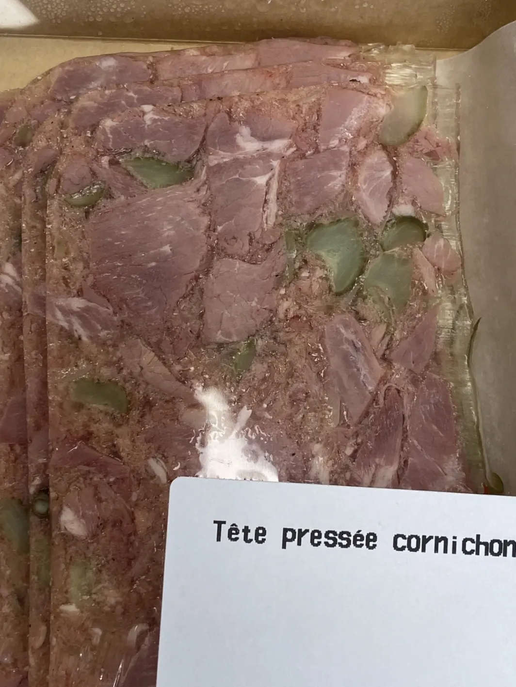 Tête pressée aux cornichons