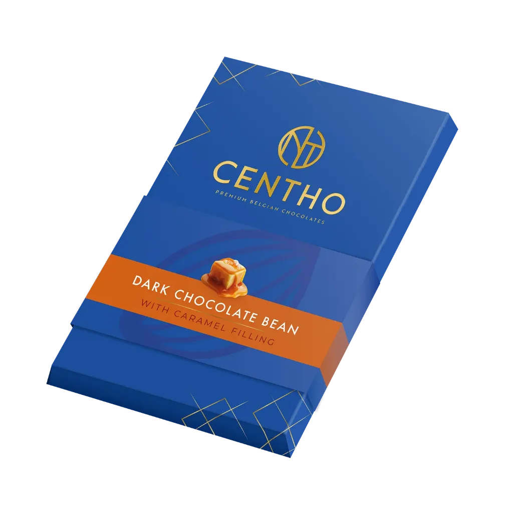 Tablette chocolat noir Centho fourré caramel