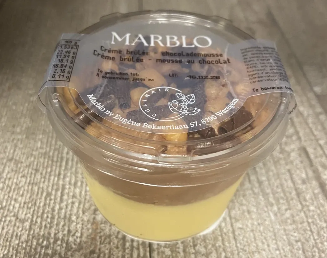 Crème brûlée mousse au chocolat