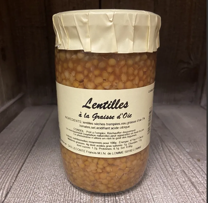 Lentilles à la graisse d'oie