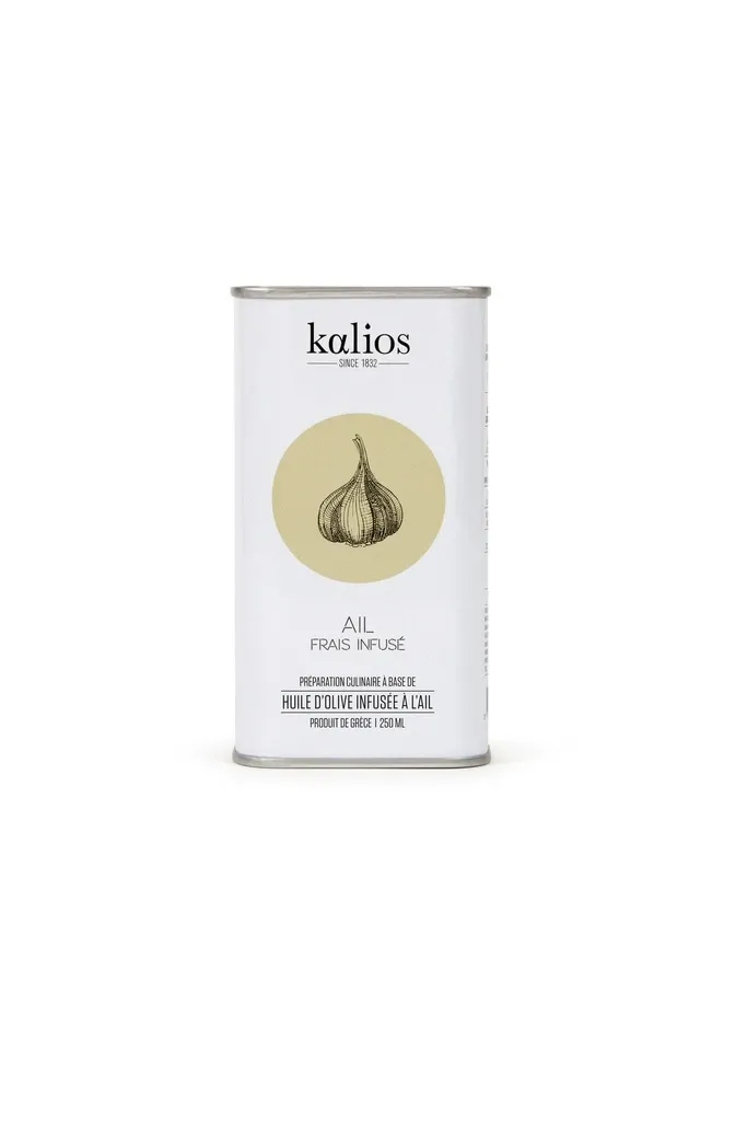 Huile d'olive Kalios ail frais infusé